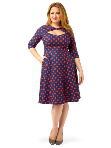 Daphne Dress In Red Dot