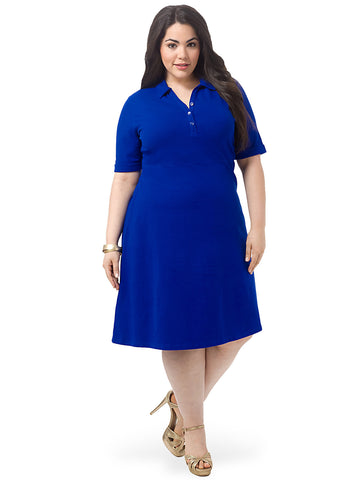 Fit & Flare Polo Dress