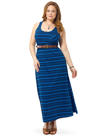 Deep Sea Skye Stripe Maxi Dress