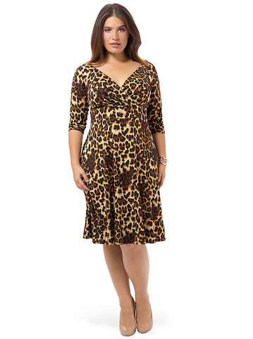 Francesca Dress In Mocha Leopard