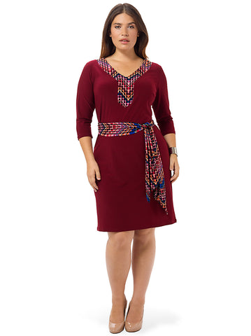 Gillian Dress In Burgundy