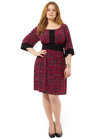 Francine Dress In Mulberry Tapestry