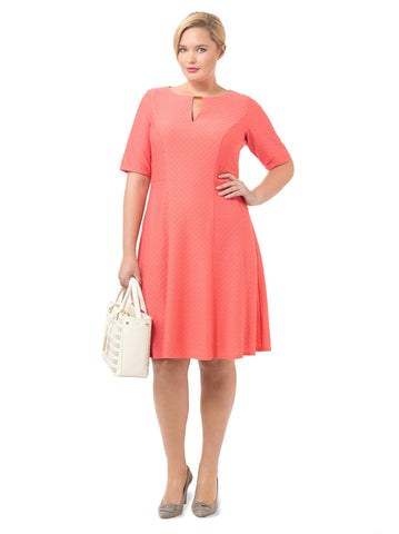 Textured Fit & Flare Texture Dress
