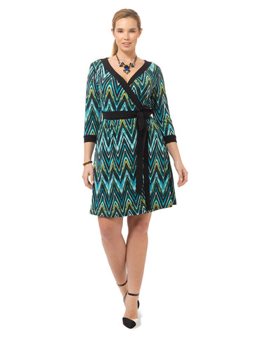 Socialite Dress In Abstract Jade