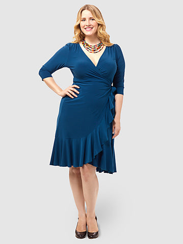 Whimsy Wrap Dress Teal