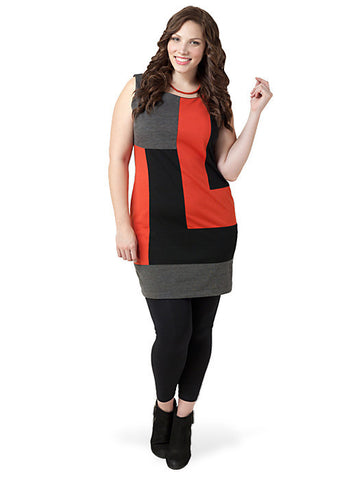 Fitted Colorblock Dress